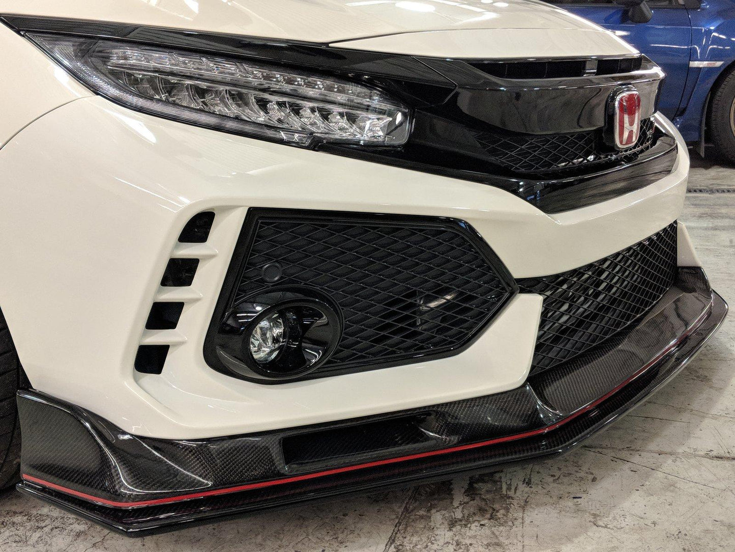 HONDA CIVIC TYPE-R FK8 EVS STYLE CARBON FIBER FRONT BUMPER LIP SPLITTER