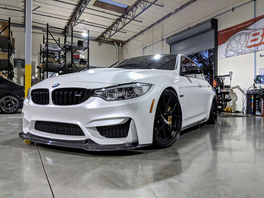 BMW F80 M3 F82 M4 V STYLE CARBON FIBER Front Bumper Lip Kit