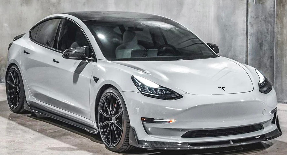 TESLA MODEL 3 V STYLE FULL CARBON FIBRE 1-PIECE LIP KIT