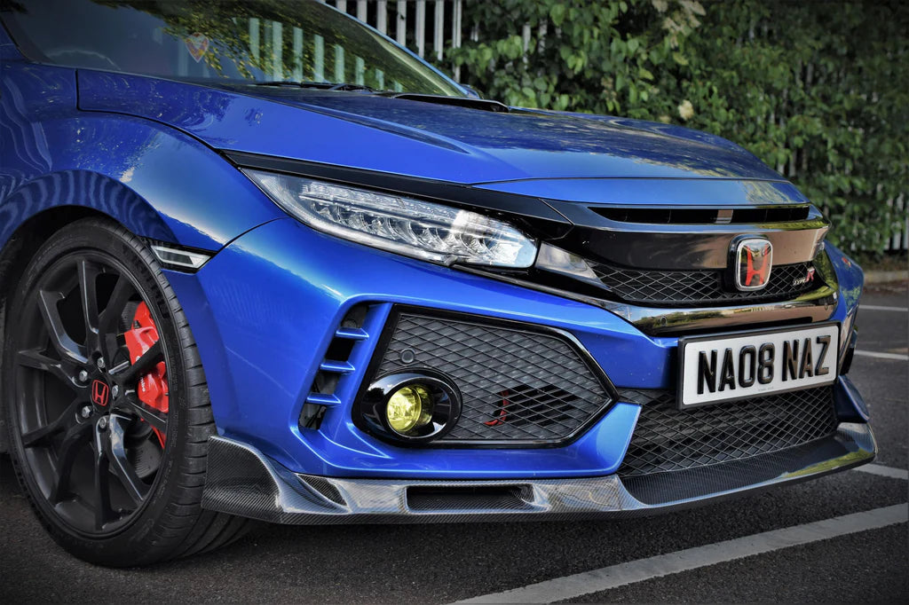 HONDA CIVIC TYPE-R FK8 EVS STYLE CARBON FIBER FRONT BUMPER LIP SPLITTER