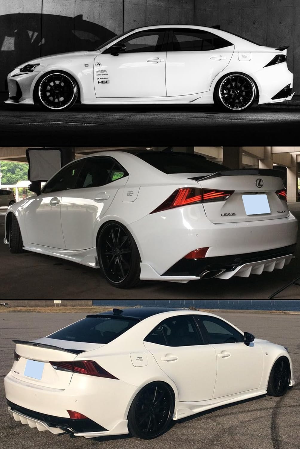 Lexus IS200t IS250 IS350 IS300 AR Style Carbon Fiber High Kick VIP Trunk Spoiler