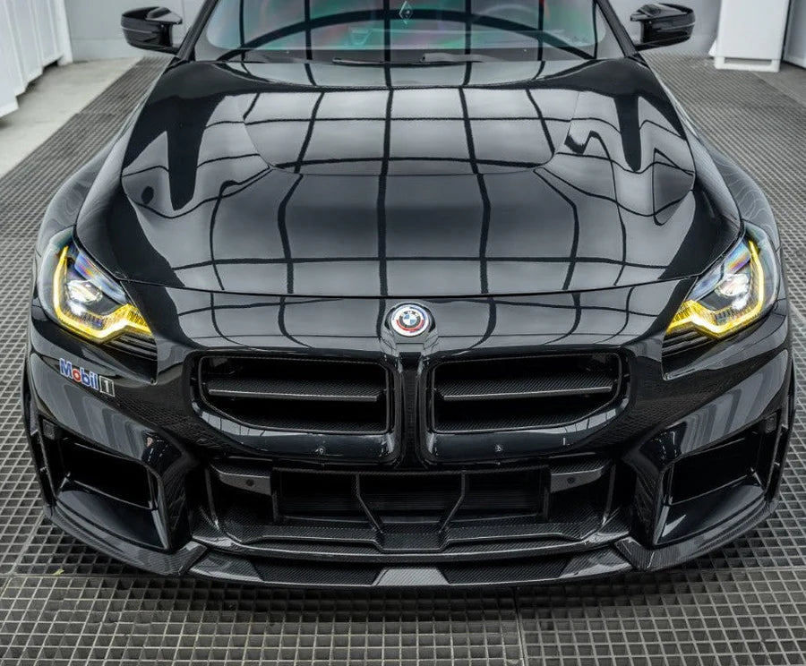 BMW G87 M2 S STYLE CARBON FIBER LOWER FRONT BUMPER GRILL