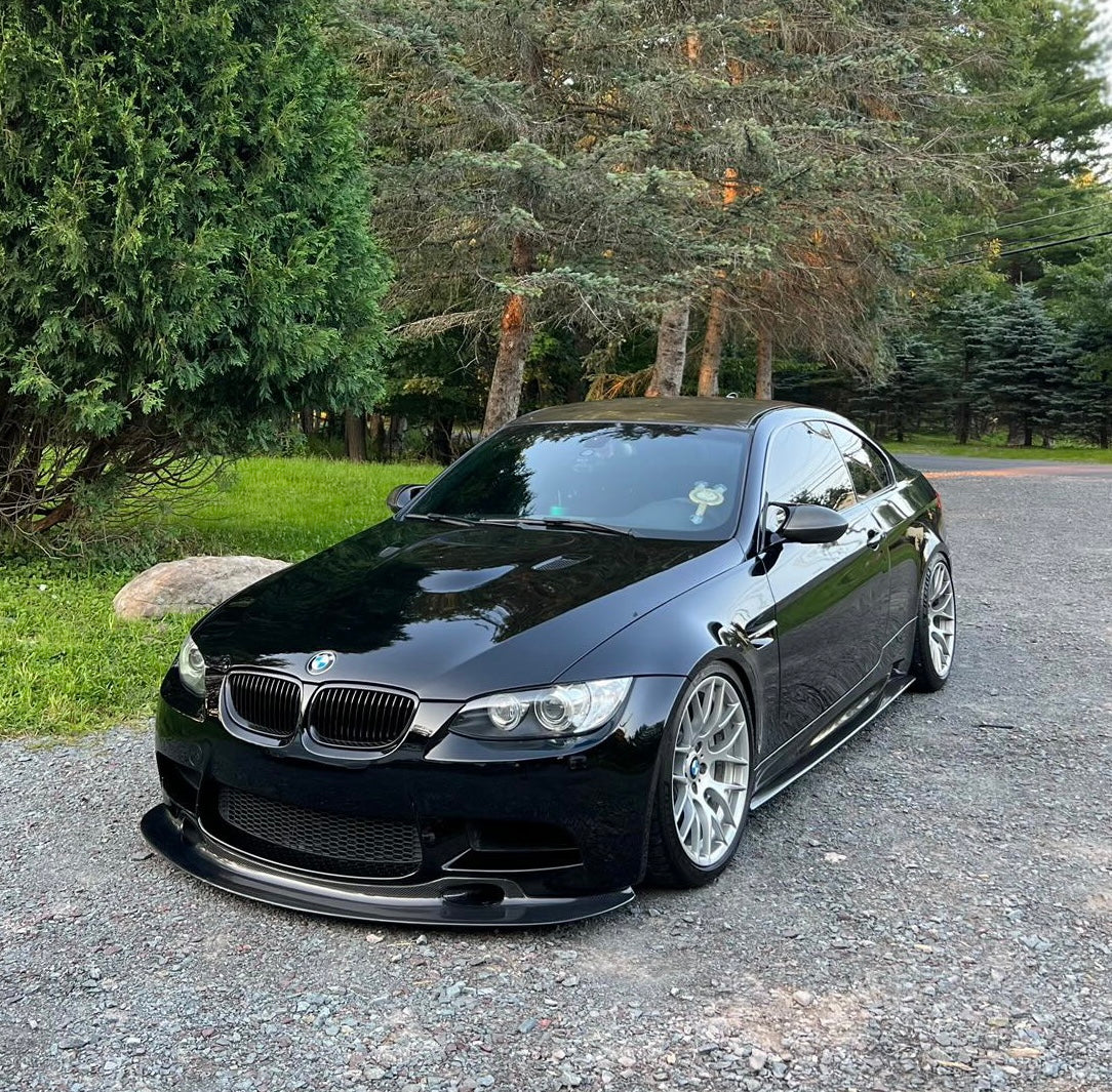 BMW E90 E92 E93 Pre-Drilled M3 GT4 V1 Style Carbon Fiber Front Lip