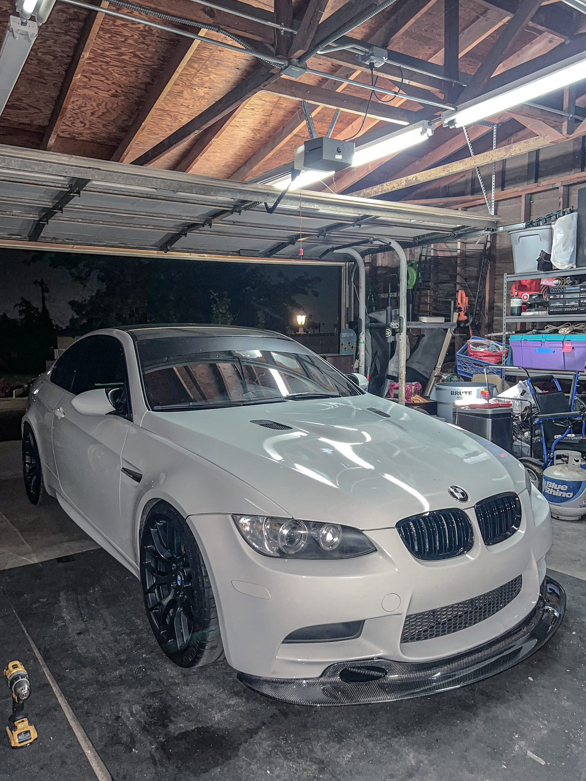 BMW E90 E92 E93 Pre-Drilled M3 GT4 V1 Style Carbon Fiber Front Lip