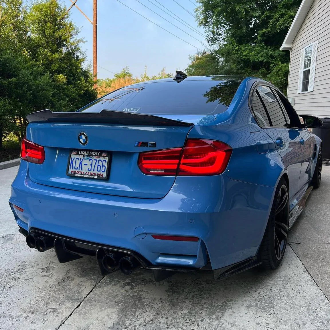 BMW F80 F82 M3 M4 PSM STYLE CARBON FIBER REAR DIFFUSER + REAR SPLITTER KIT