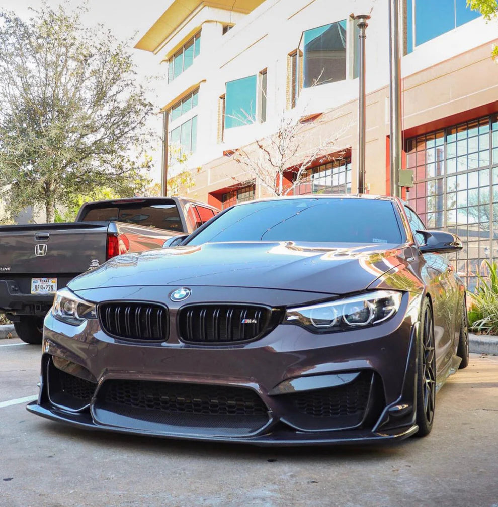 BMW F80 M3 F82 M4 LAPTORR STYLE CARBON FIBER Front Bumper Lip Kit