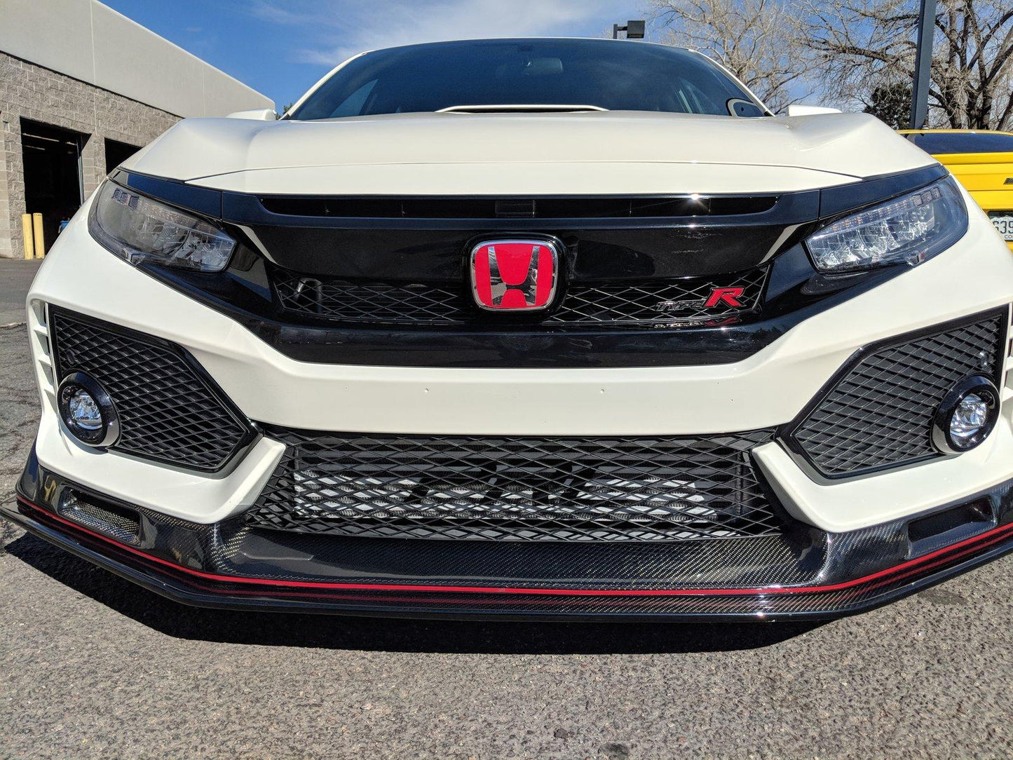 HONDA CIVIC TYPE-R FK8 EVS STYLE CARBON FIBER FRONT BUMPER LIP SPLITTER