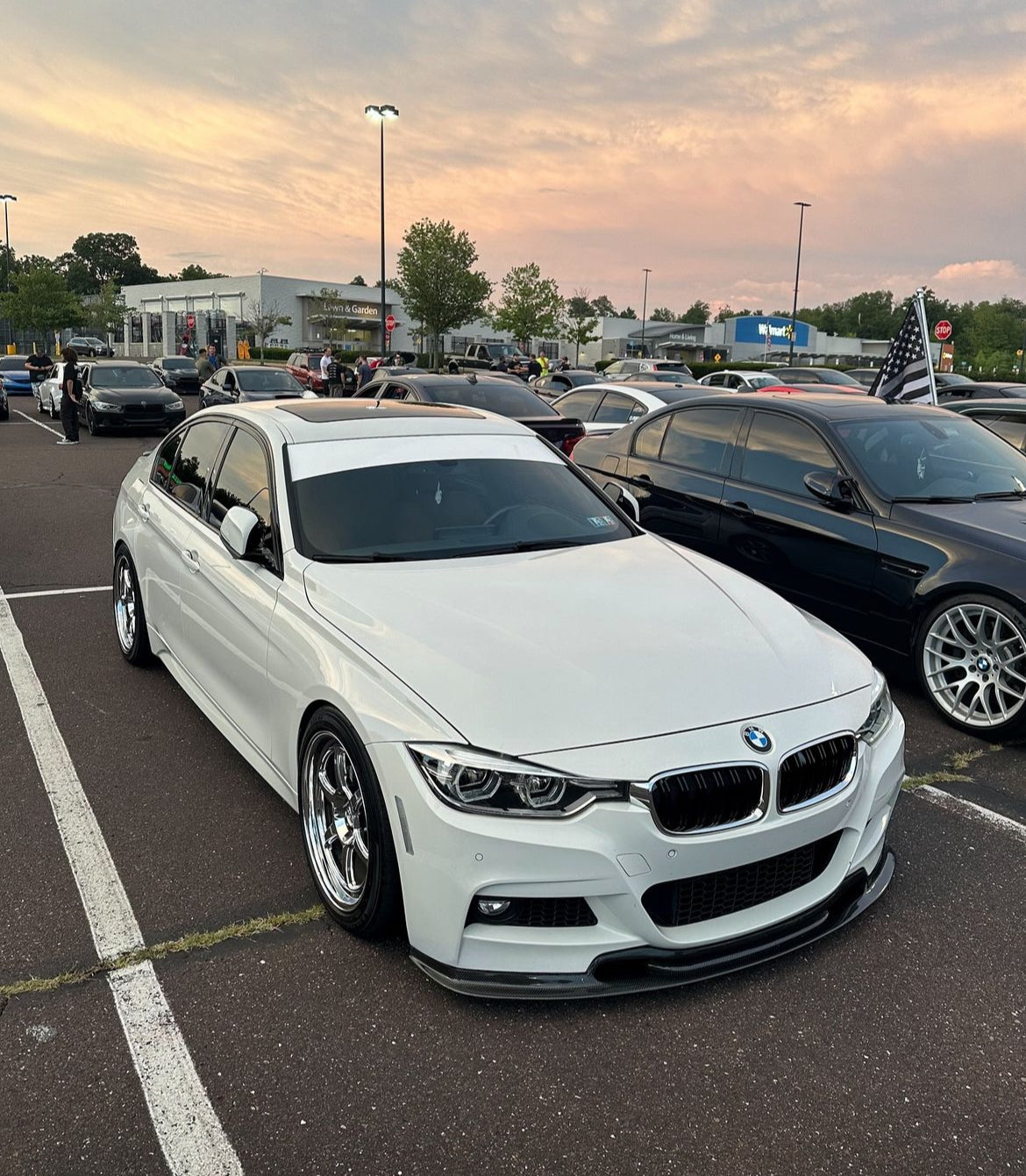 BMW F30 F31 VR STYLE CARBON FIBER Front Bumper Lip Kit