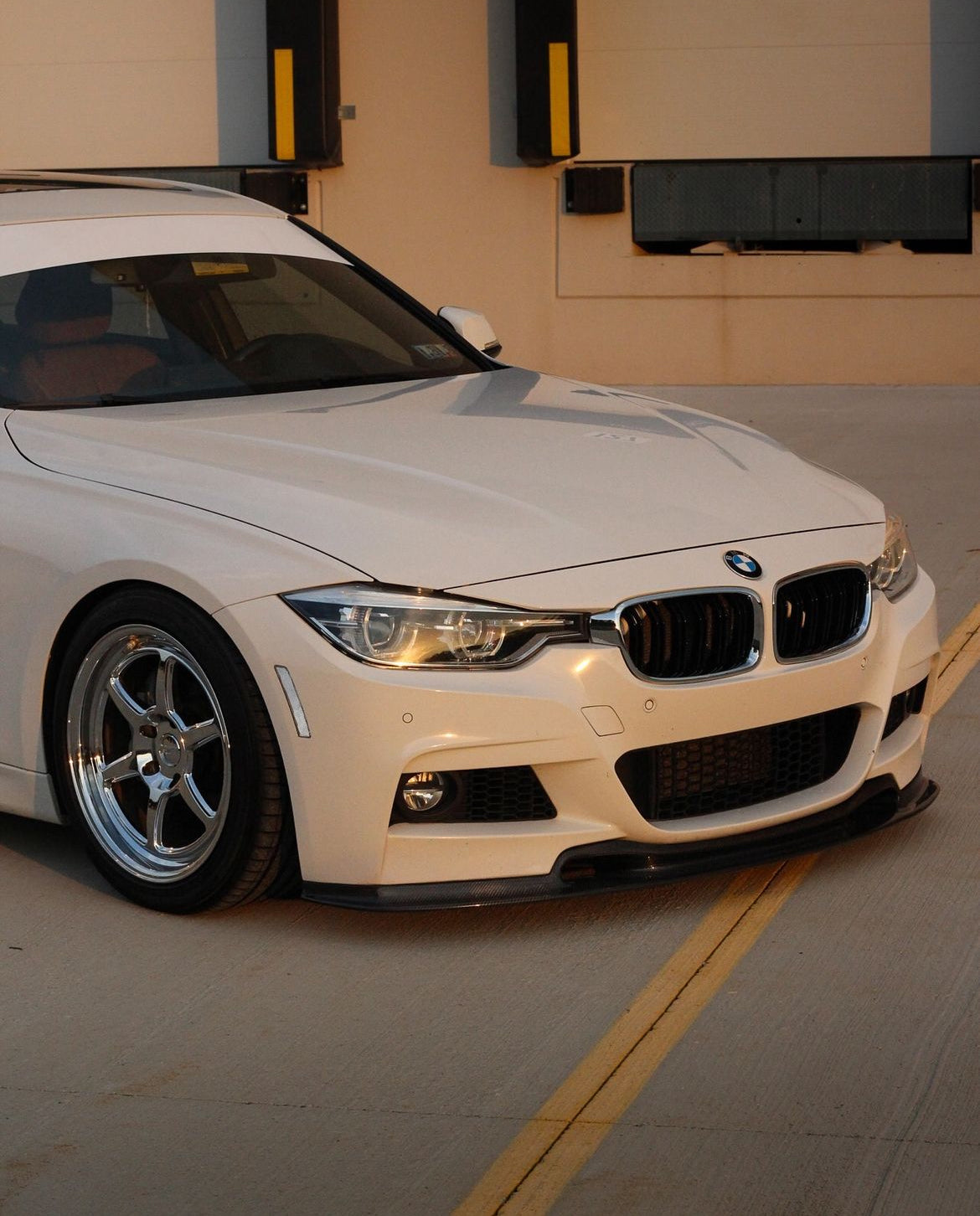 BMW F30 F31 VR STYLE CARBON FIBER Front Bumper Lip Kit