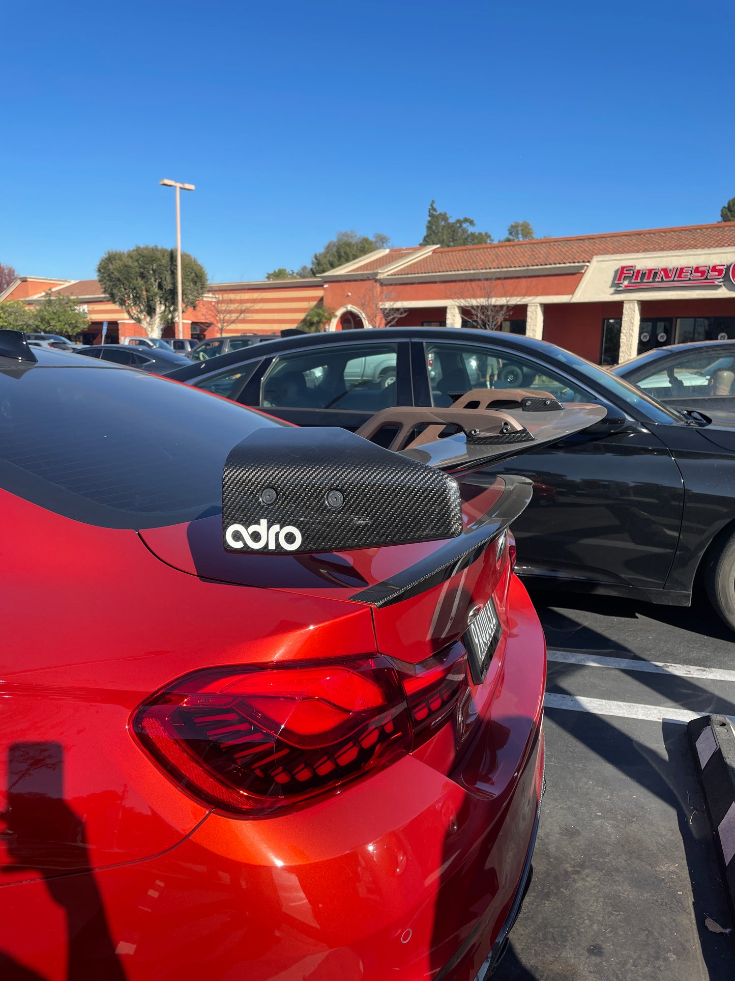 AD AT-R1 Style Carbon Fiber Swan Neck Wing