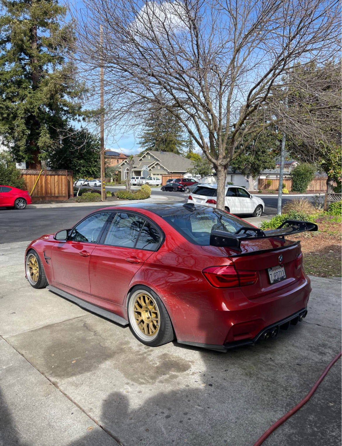 ADRO AT-R1 Style Carbon Fiber Swan Neck Wing