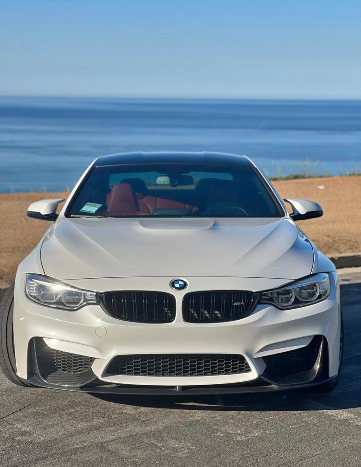 BMW F80 M3 M4 M Performance STYLE CARBON FIBER Front Bumper Lip + Splitter Kit