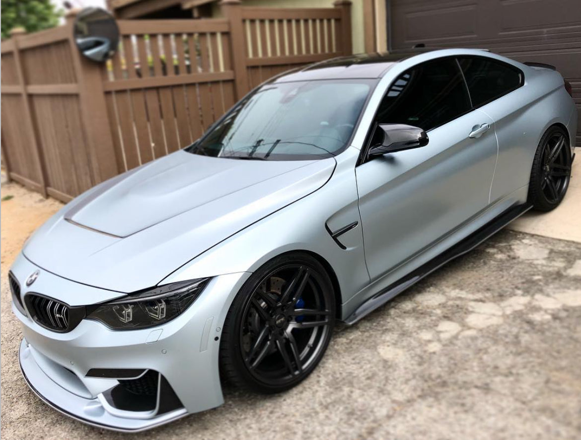 BMW F82 F83 M4 PSM Style Full Carbon Fiber Side Skirts