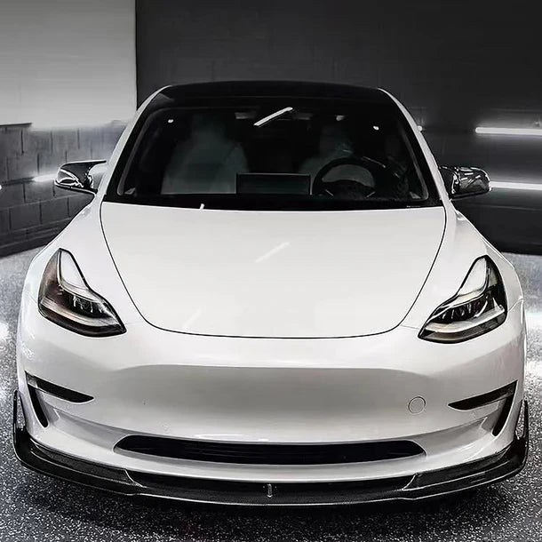 TESLA MODEL 3 V STYLE FULL CARBON FIBRE 1-PIECE LIP KIT