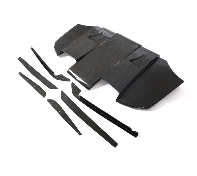 BMW E9X M3 VARIS STYLE CARBON FIBER DIFFUSER UNDERTRAY WITH FINS