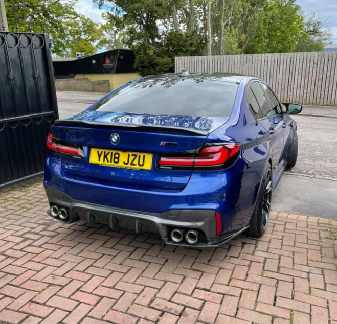 3D Style Carbon Fiber Rear Diffuser Fits For 2018-2023 BMW F90 M5