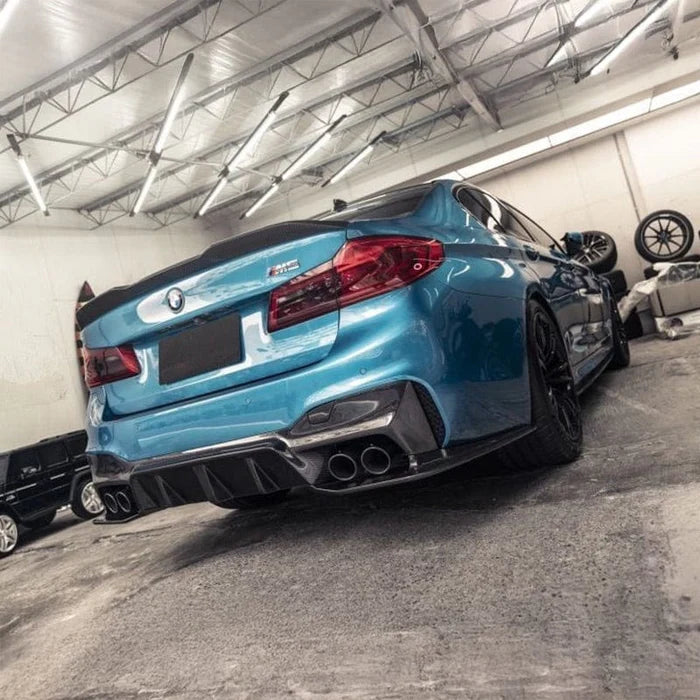 3D Style Carbon Fiber Rear Diffuser Fits For 2018-2023 BMW F90 M5
