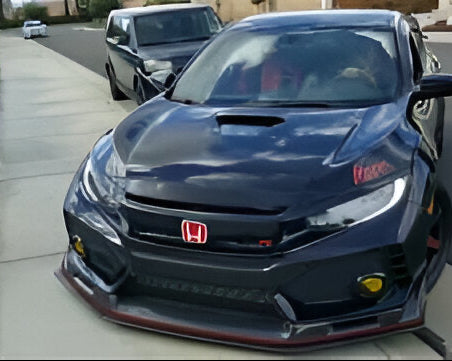 HONDA CIVIC TYPE-R FK8 EVS STYLE CARBON FIBER FRONT BUMPER LIP SPLITTER
