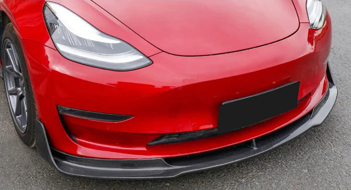 TESLA MODEL 3 V STYLE FULL CARBON FIBRE 1-PIECE LIP KIT