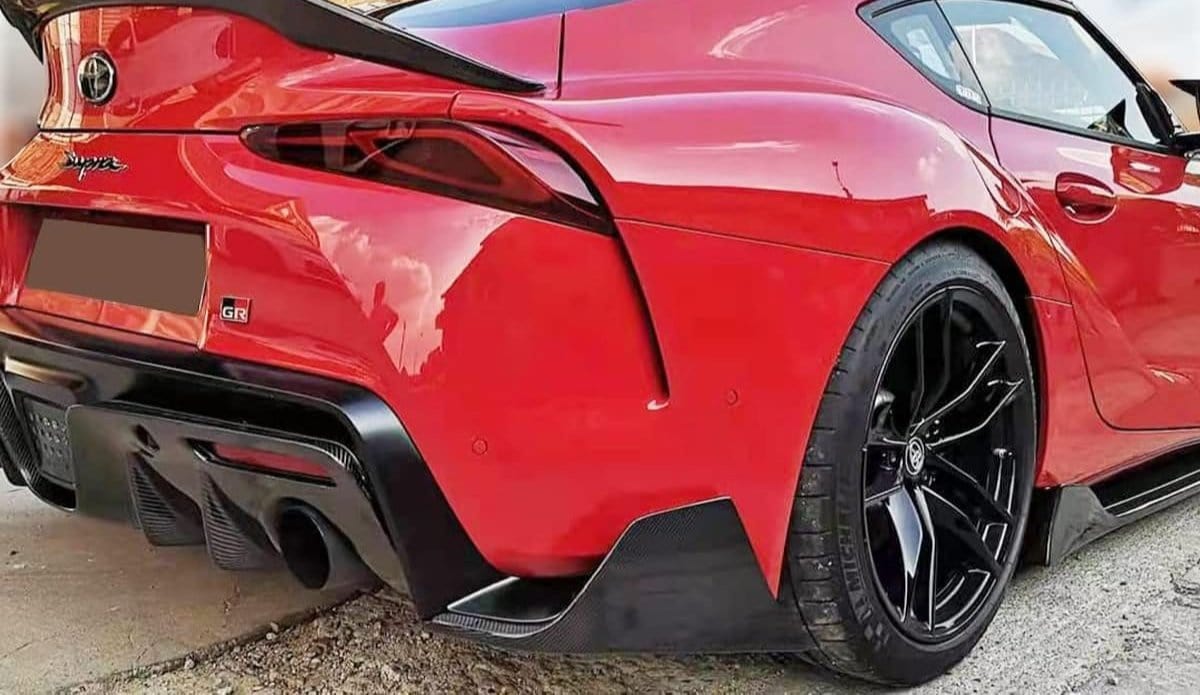 TOYOTA A90 A91 SUPRA AG STYLE CARBON FIBER REAR BUMPER SPATS