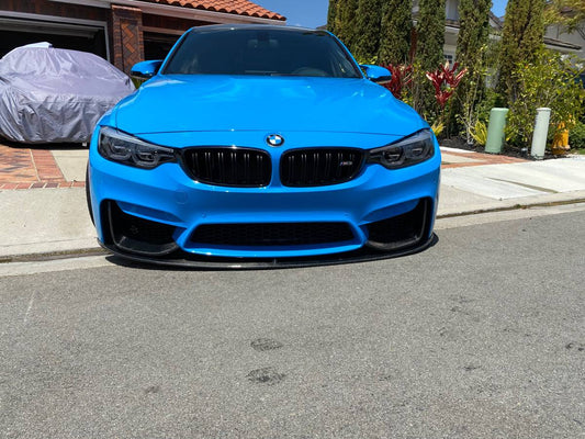 BMW F80 M3 M4 M Performance STYLE CARBON FIBER Front Bumper Lip + Splitter Kit