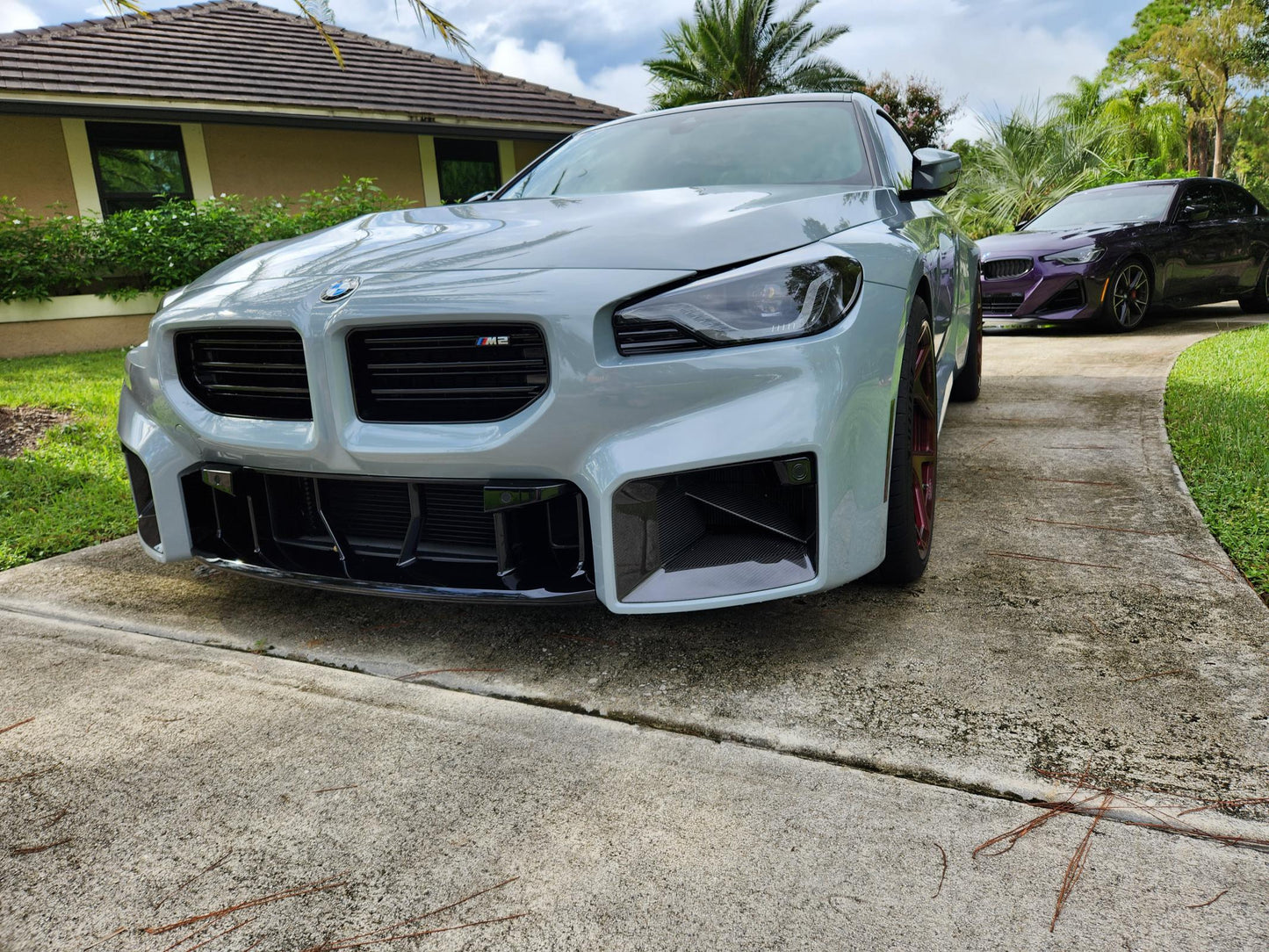 BMW G87 M2 DRY CARBON FIBER FRONT BUMPER V2 AIR INLETS