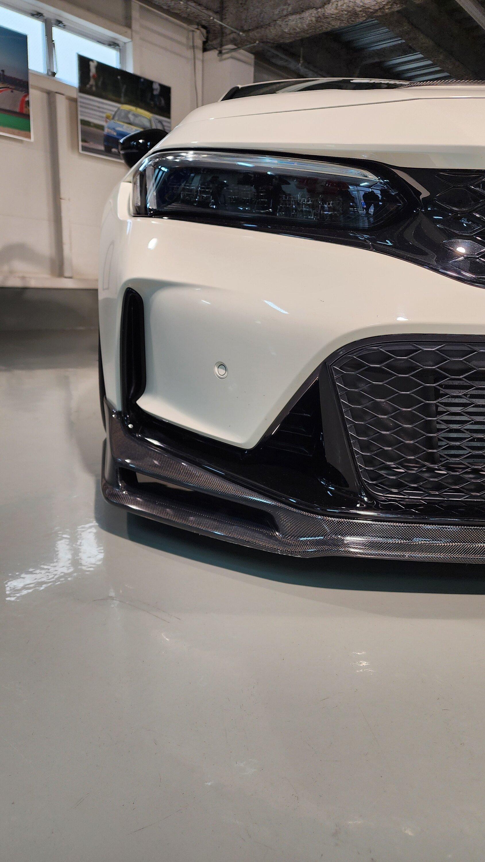 HONDA CIVIC TYPE-R FL5 SPN STYLE CARBON FIBER FRONT BUMPER LIP SPLITTE ...