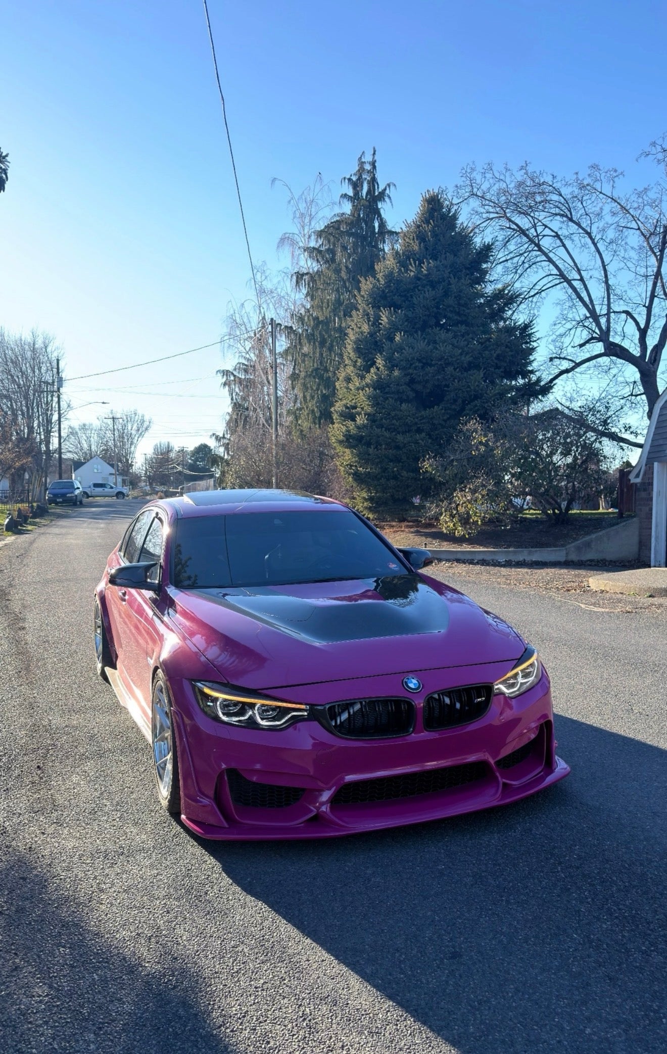 BMW F80 M3 F82 M4 LAPTORR STYLE CARBON FIBER Front Bumper Lip Kit