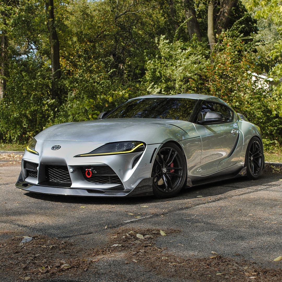 TOYOTA A90 A91 SUPRA AG STYLE CARBON FIBER Front Bumper Lip Kit