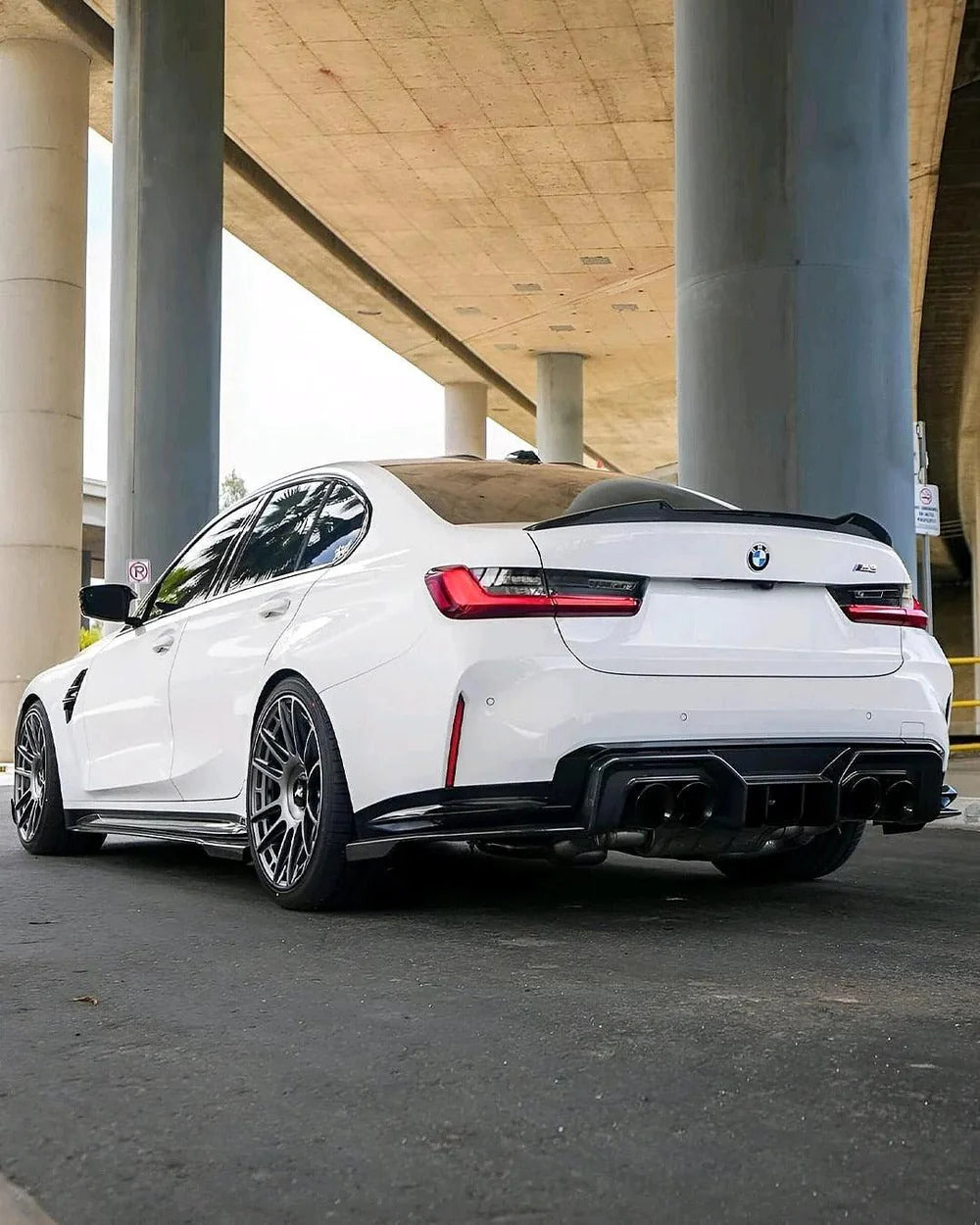 BMW G80 M3 G82 G83 M4 AD Style Dry Carbon Rear Diffuser