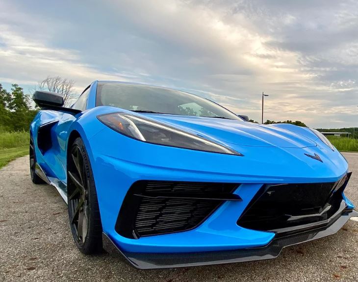 Corvette C8 5VM Style 1 Piece Carbon Front Lip