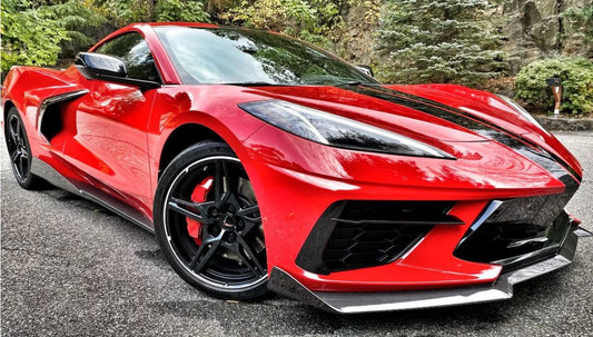 Corvette C8 5VM Style 1 Piece Carbon Front Lip