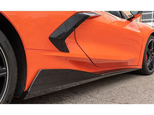 2020+ Chevrolet Corvette C8 5VM Style Carbon Fiber CF Side Skirts 2PCS