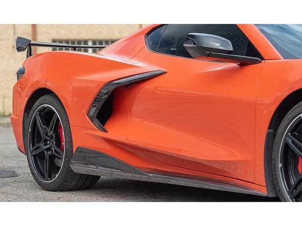 2020+ Chevrolet Corvette C8 5VM Style Carbon Fiber CF Side Skirts 2PCS