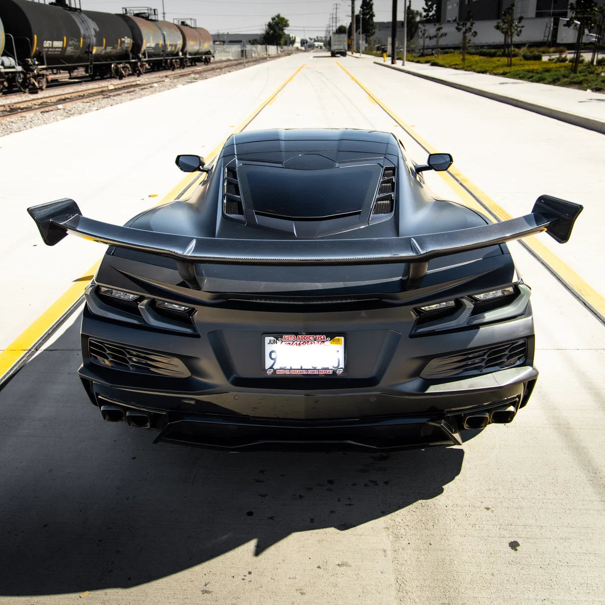 Chevrolet Corvette C8 ZR1 ZTK Style Full Carbon Rear Wing Spoiler