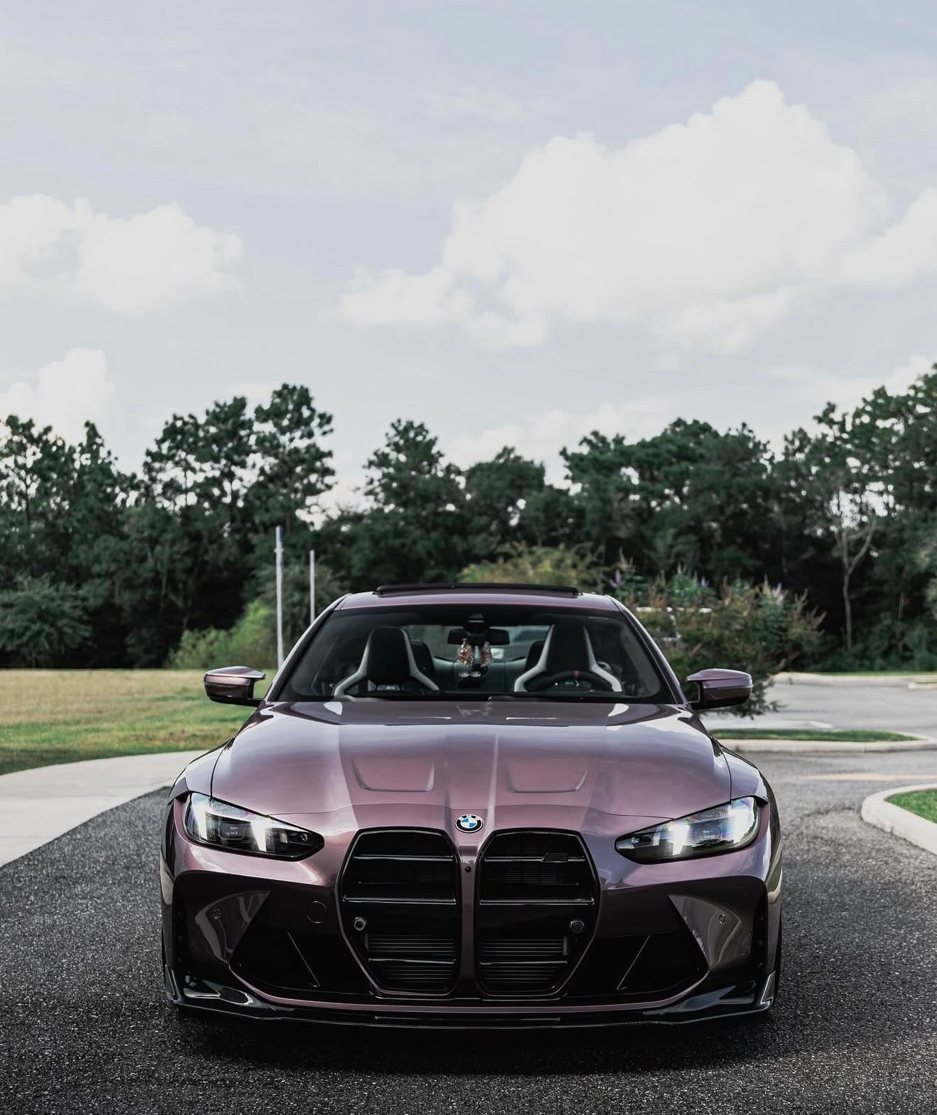 BMW G80 M3 G82 M4 V STYLE CARBON FIBER 1 Piece Front Lip
