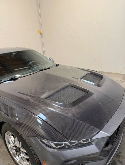 2023+ Ford Mustang S650 GTD Style Carbon Hood