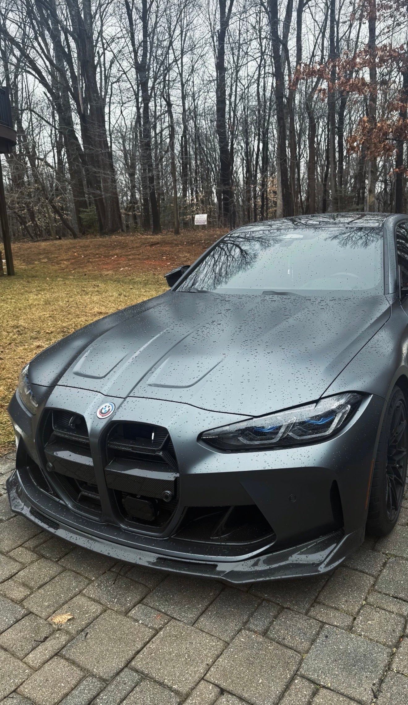 BMW G80 M3 G82 M4 V STYLE CARBON FIBER 1 Piece Front Lip