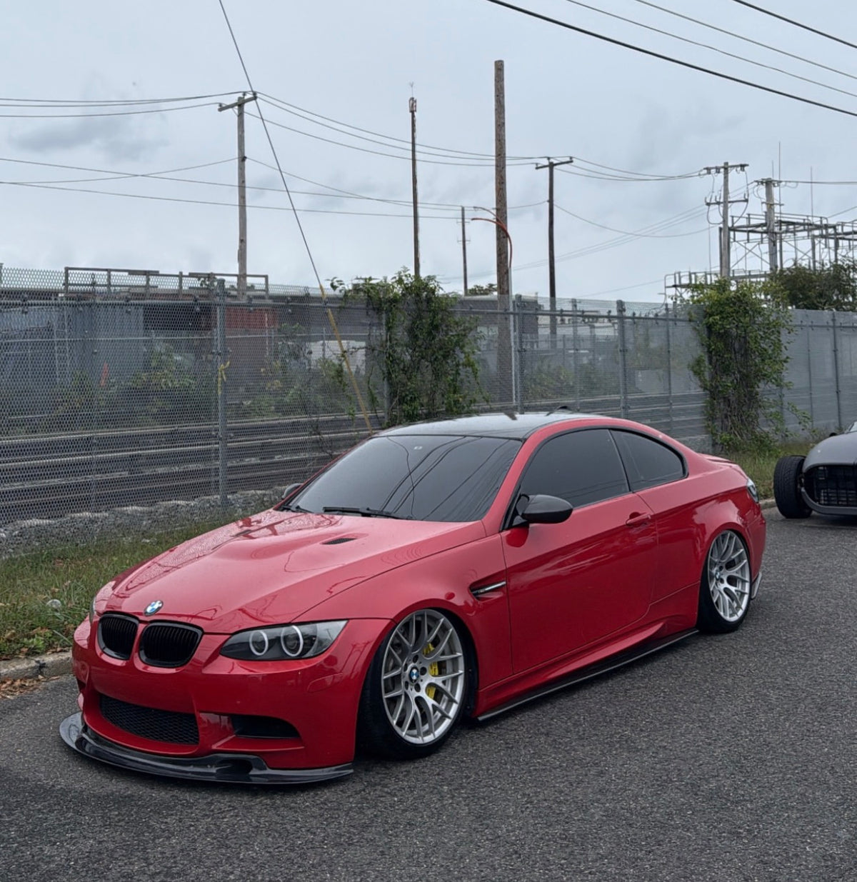 BMW E90 E92 E93 Pre-Drilled M3 GT4 V1 Style Carbon Fiber Front Lip