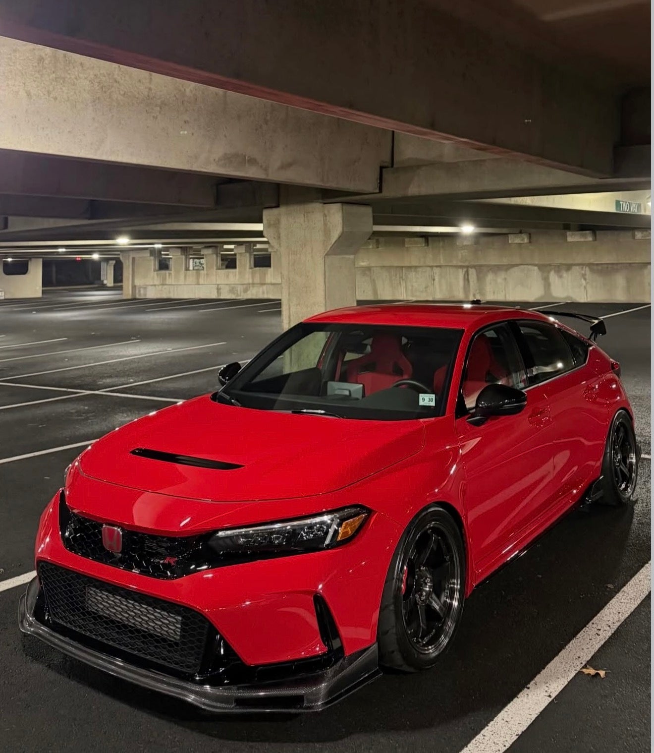 HONDA CIVIC TYPE-R FL5 SPN STYLE CARBON FIBER FRONT BUMPER LIP SPLITTER
