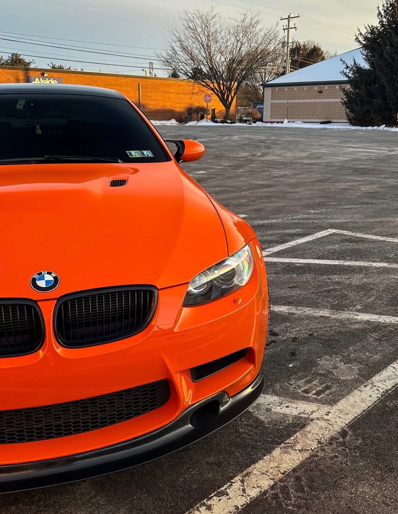 BMW E90 E92 E93 M3 Pre-Drilled GT4 V2 Style Carbon Fiber Front Lip