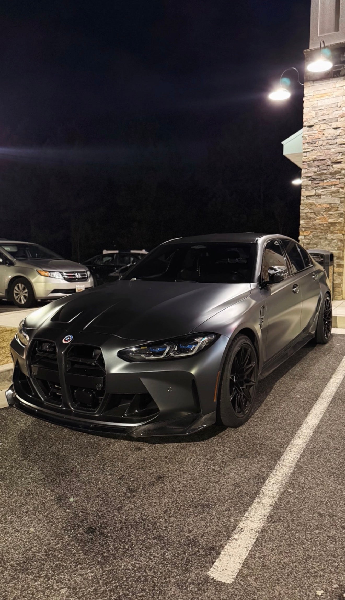 BMW G80 M3 G82 M4 V STYLE CARBON FIBER 1 Piece Front Lip