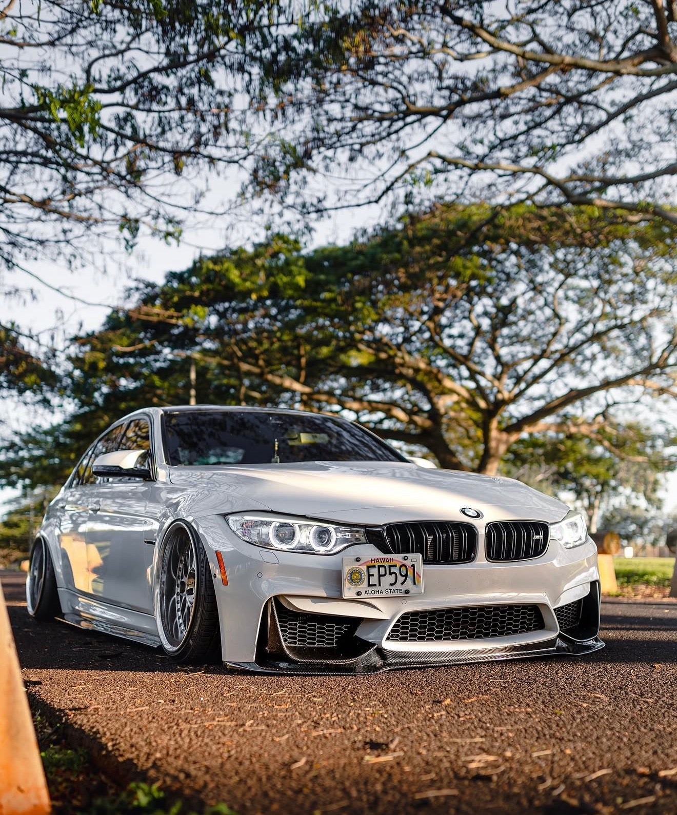 BMW F80 M3 F82 M4 V STYLE CARBON FIBER Front Bumper Lip Kit