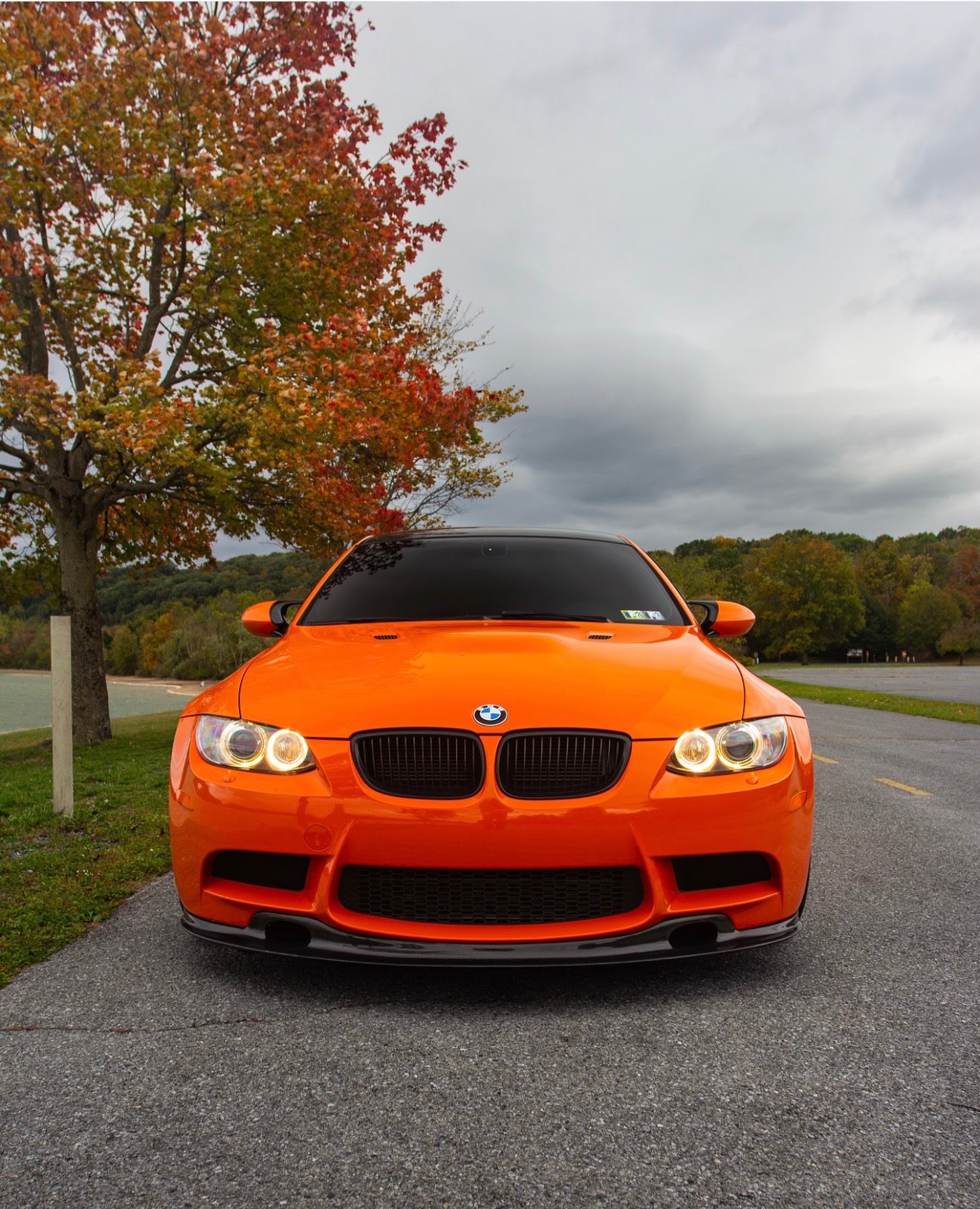 BMW E90 E92 E93 M3 Pre-Drilled GT4 V2 Style Carbon Fiber Front Lip
