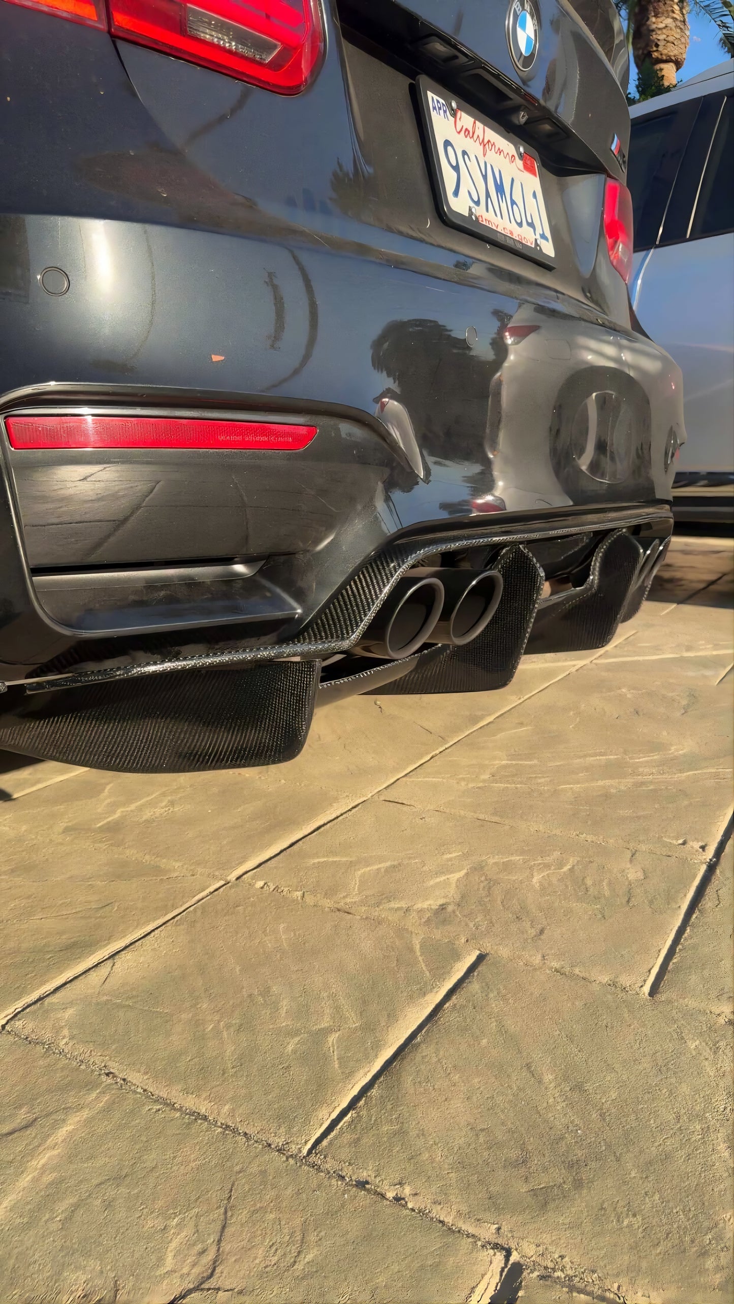 BMW F80 F82 M3 M4 PSM STYLE CARBON FIBER REAR DIFFUSER + REAR SPLITTER KIT