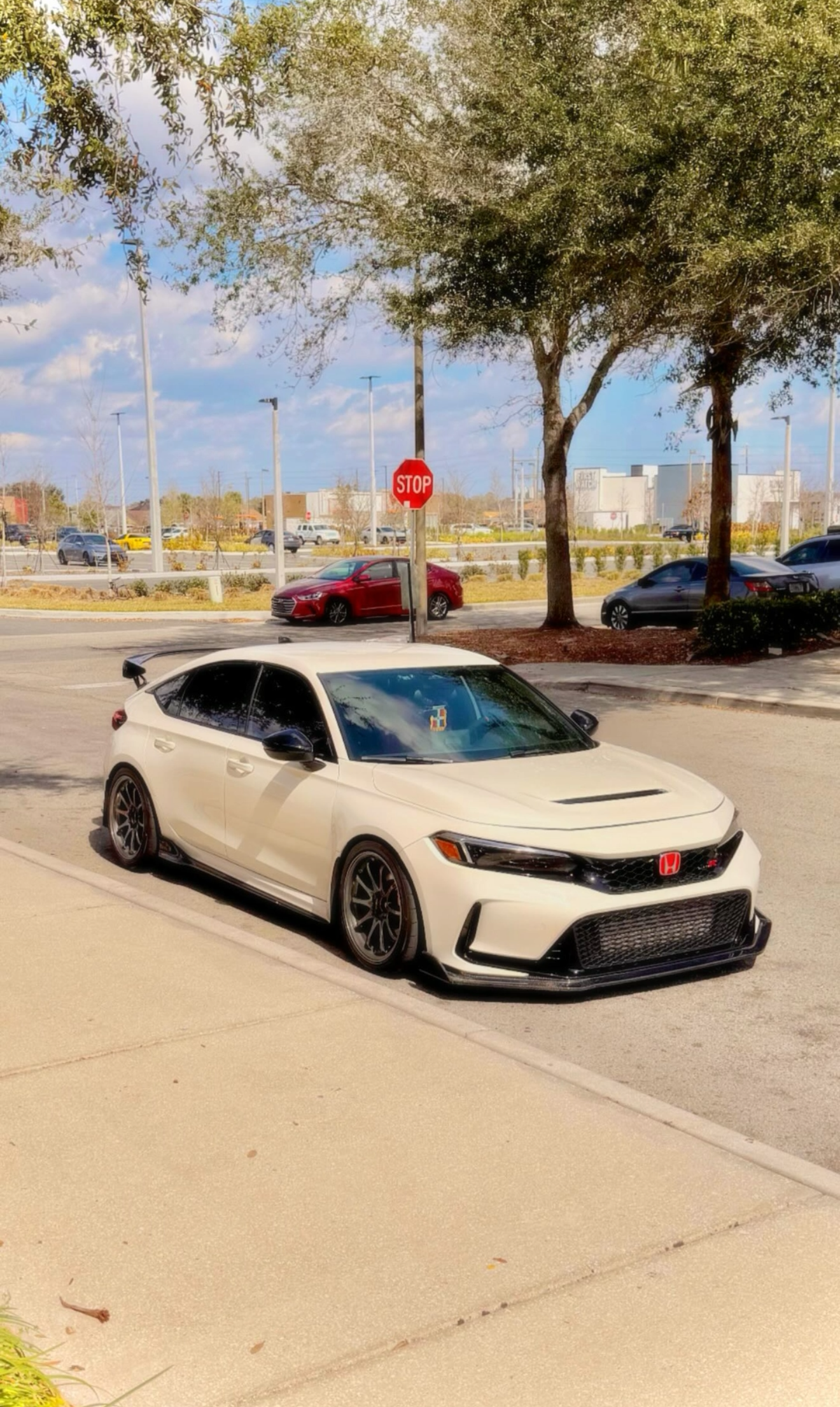 HONDA CIVIC TYPE-R APR STYLE CARBON FIBER FRONT BUMPER LIP SPLITTER
