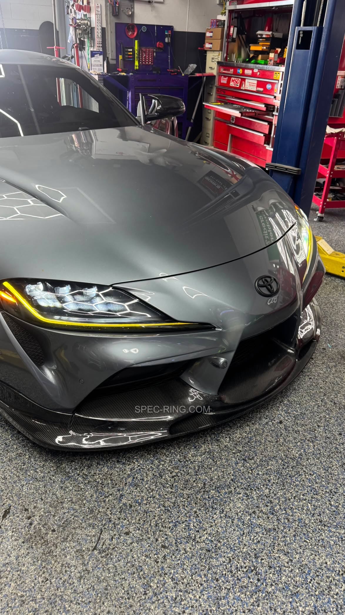 TOYOTA A90 A91 SUPRA 3D STYLE CARBON FIBER Front Bumper Lip Kit