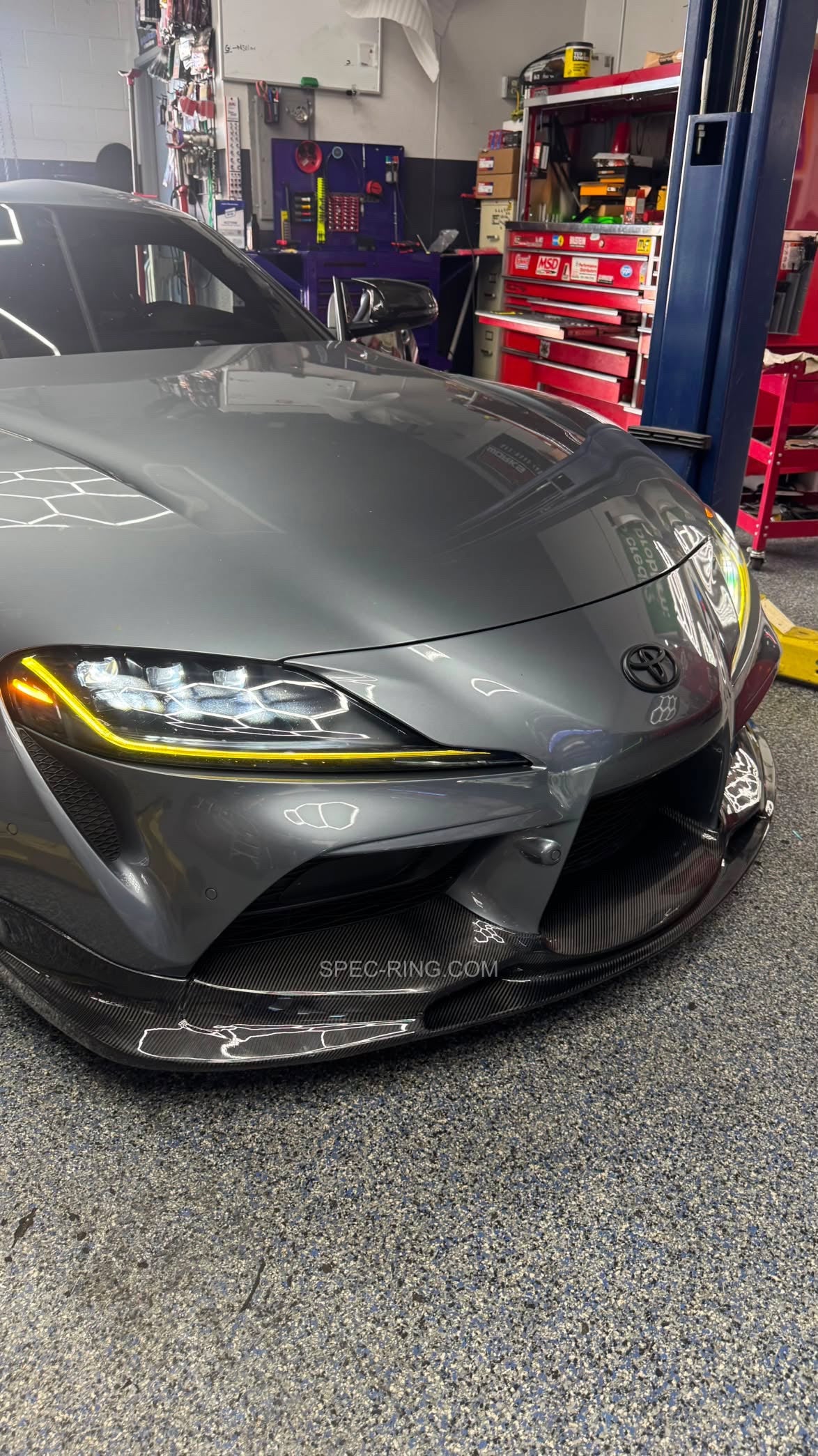 TOYOTA A90 A91 SUPRA 3D STYLE CARBON FIBER Front Bumper Lip Kit