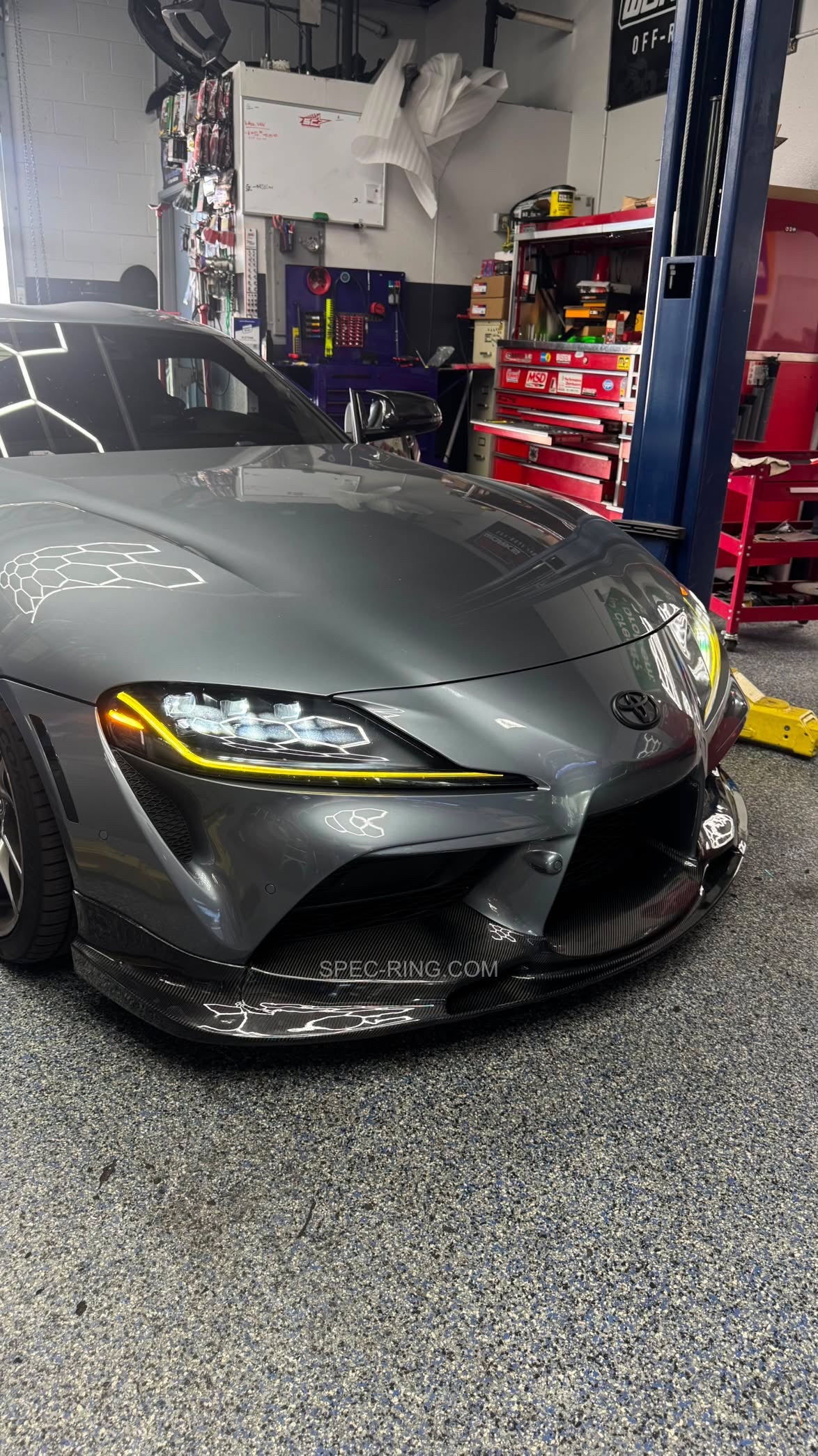 TOYOTA A90 A91 SUPRA 3D STYLE CARBON FIBER Front Bumper Lip Kit
