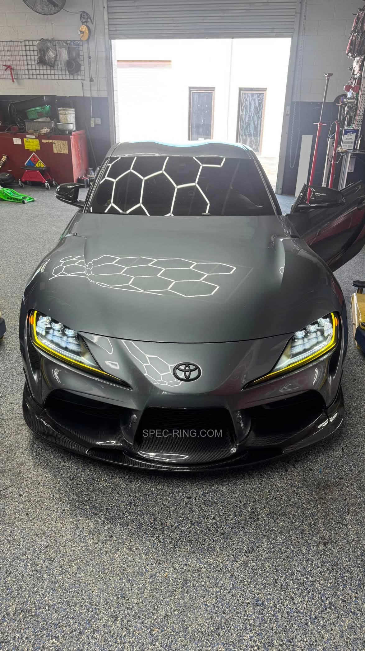 TOYOTA A90 A91 SUPRA 3D STYLE CARBON FIBER Front Bumper Lip Kit
